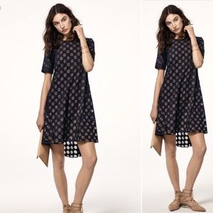 NWT Donna Morgan Polka Dot Jaquard Trapeze Dress